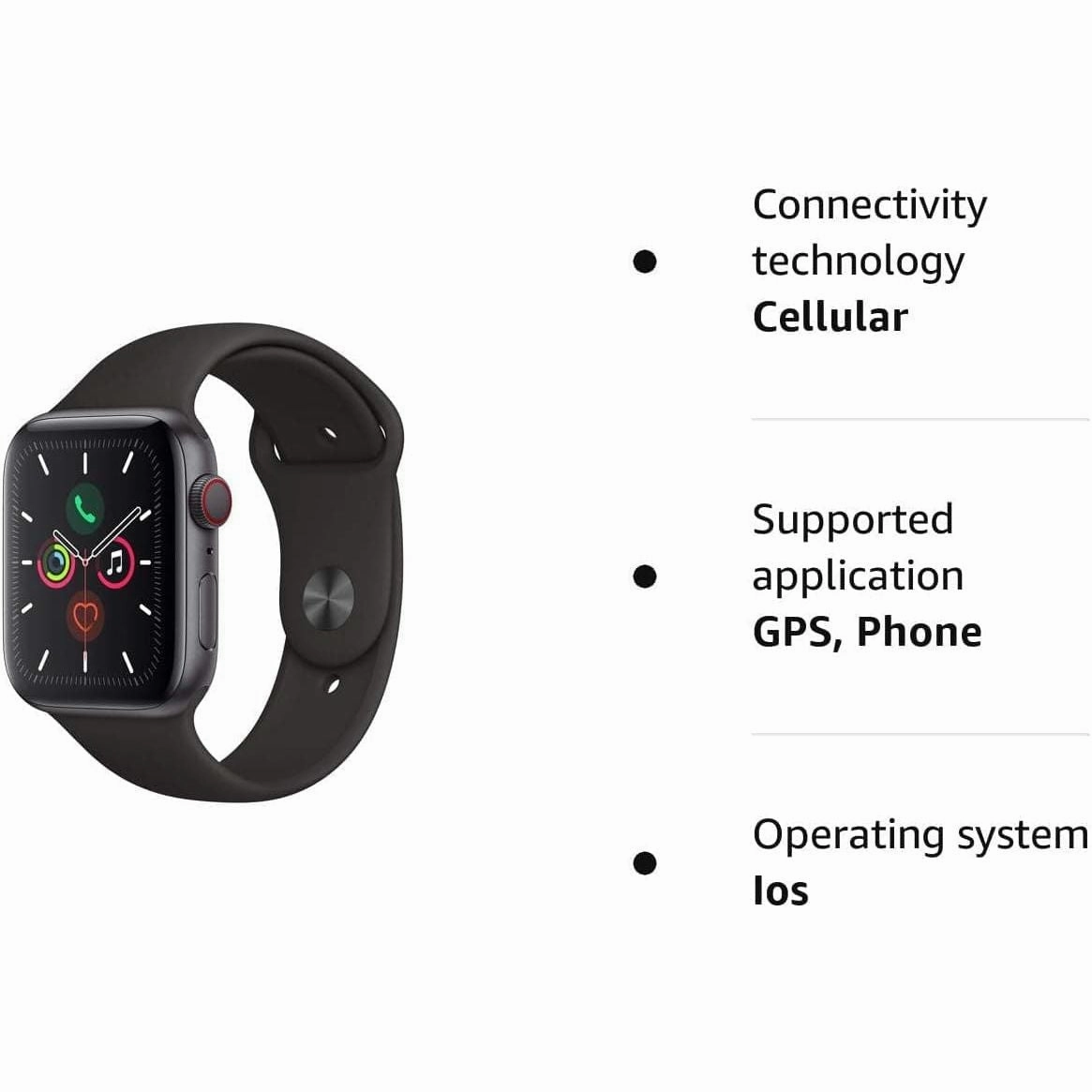 Apple Watch Series 5 (GPS   Cellular, 44mm) - Space Grey Aluminium Case