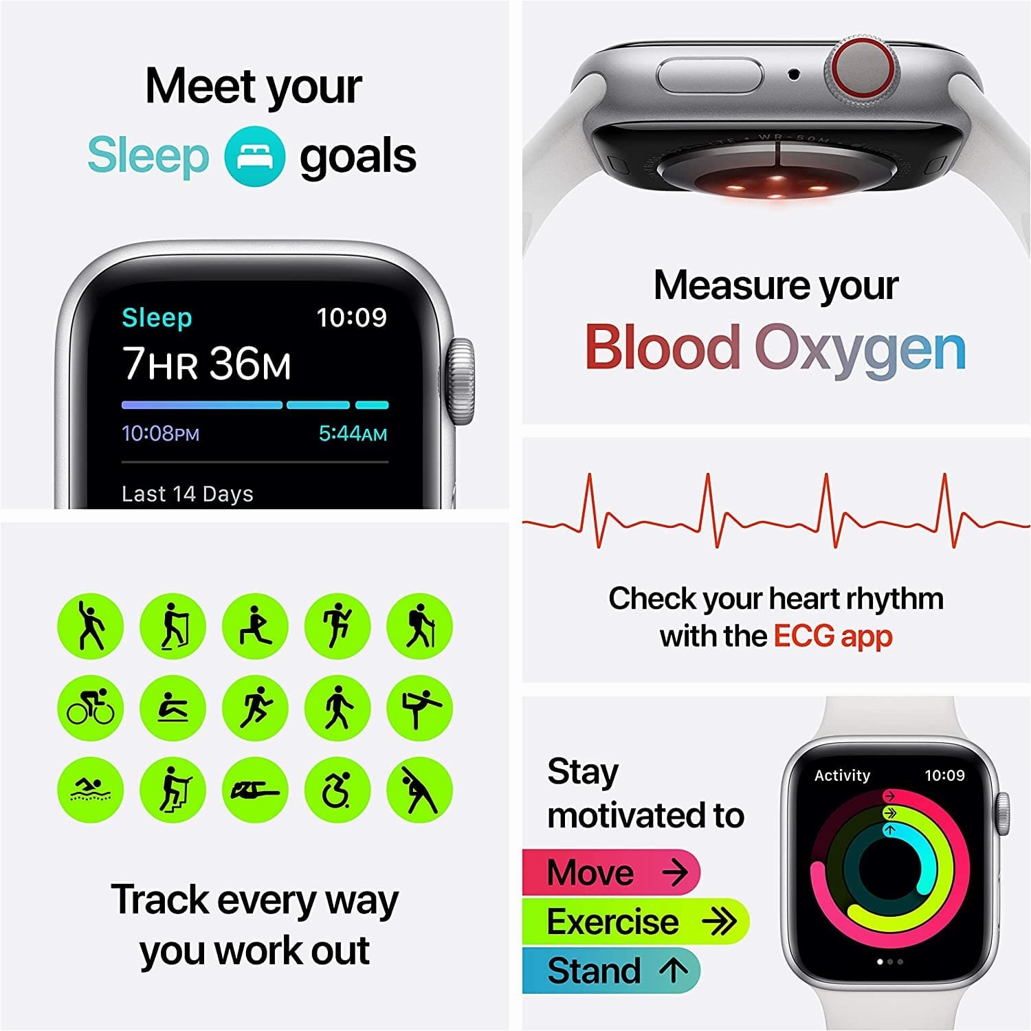 Apple Watch Series 6 44mm (GPS   Cellular) - Silver Aluminium Case
