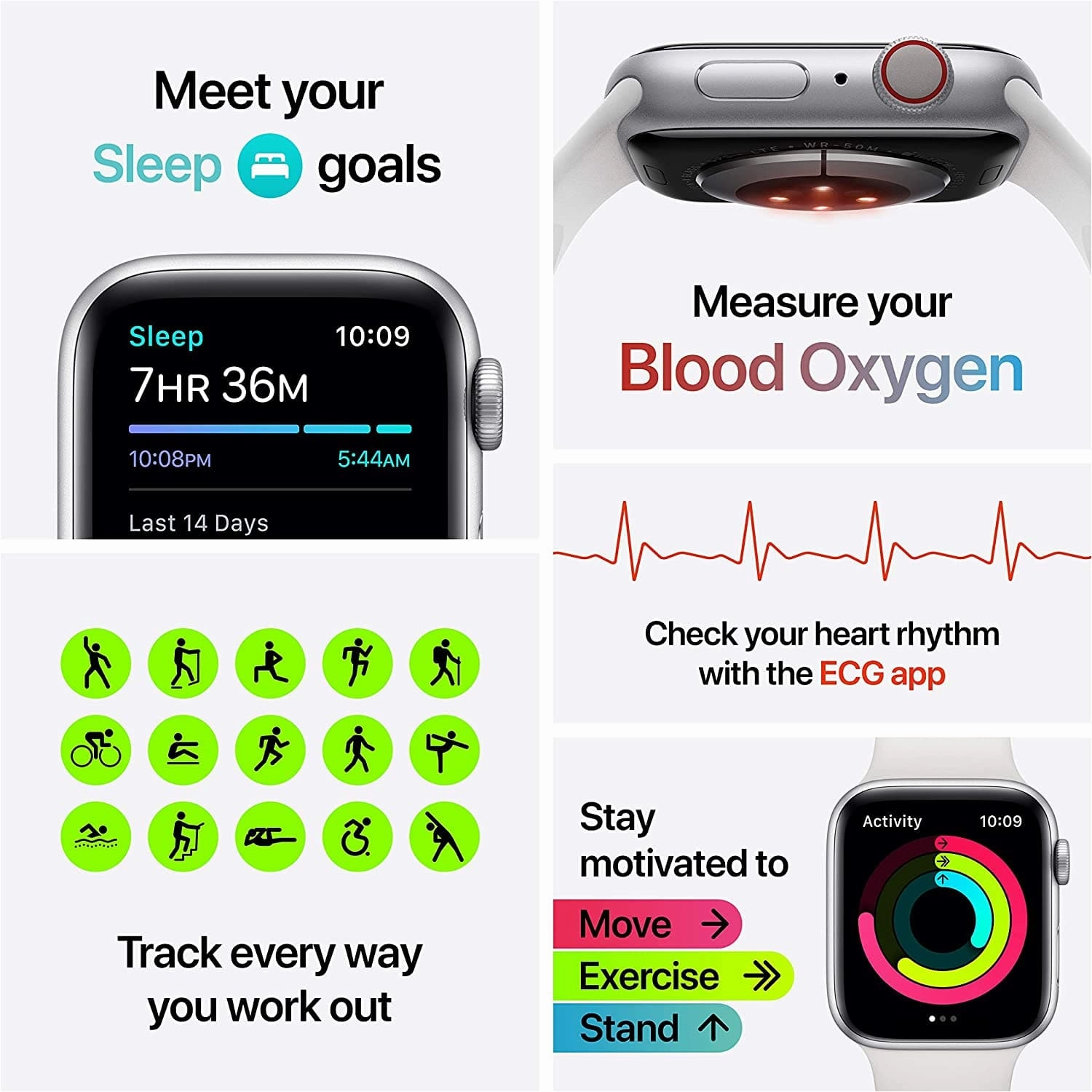 Apple Watch Series 6 44mm (GPS   Cellular) - Silver Aluminium Case