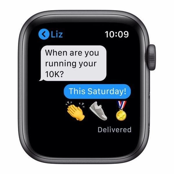 Apple Watch Series 6 - Space Grey Aluminum with Black Nike Sports Band, 44 mm