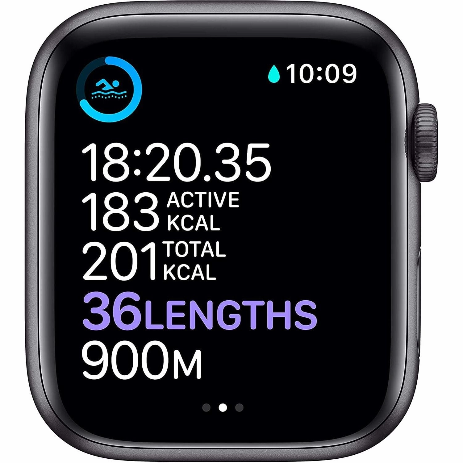 Apple Watch Series 6 Cellular - Space Grey Aluminium with Black Sports Band, 44 mm