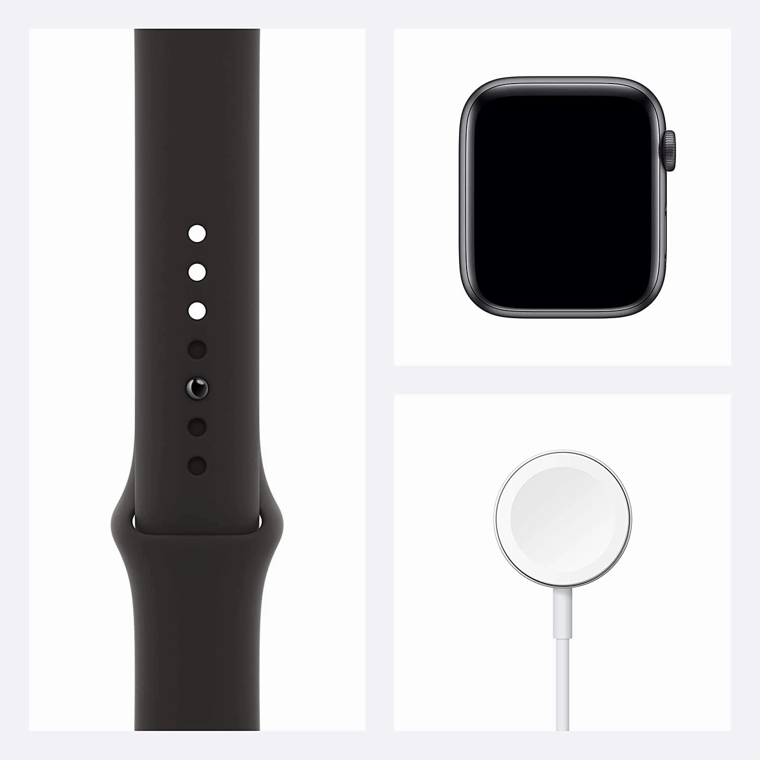 Apple Watch Series 6 Cellular - Space Grey Aluminium with Black Sports Band, 44 mm