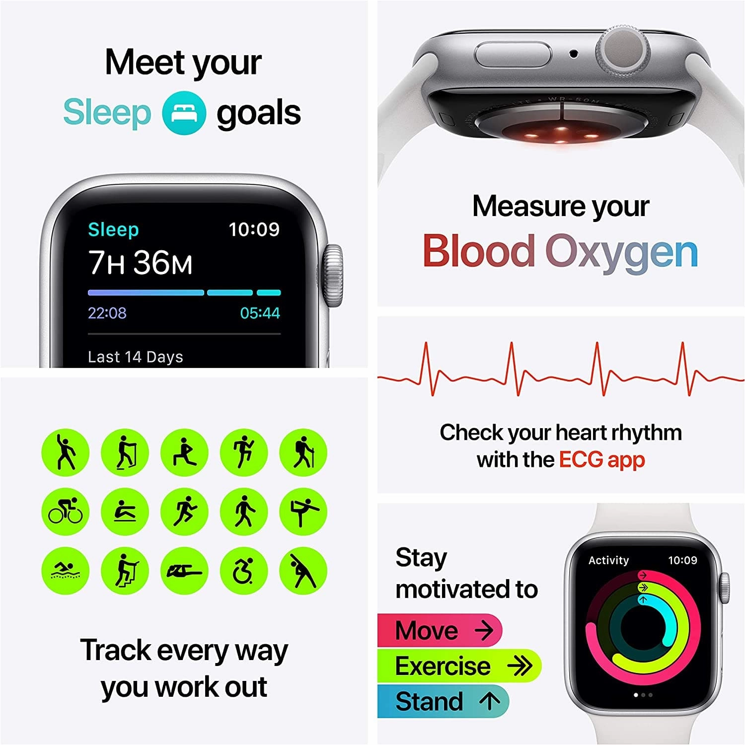 Apple Watch Series 6 Cellular - Space Grey Aluminium with Black Sports Band, 44 mm
