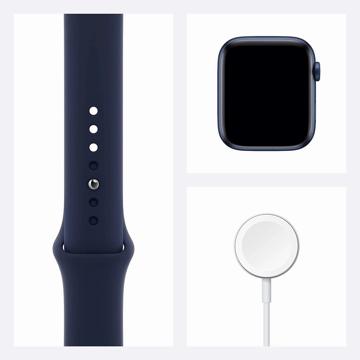 Apple Watch Series 6 (GPS   Cellular) 44mm Blue Aluminium Case - Deep Navy Sport Band
