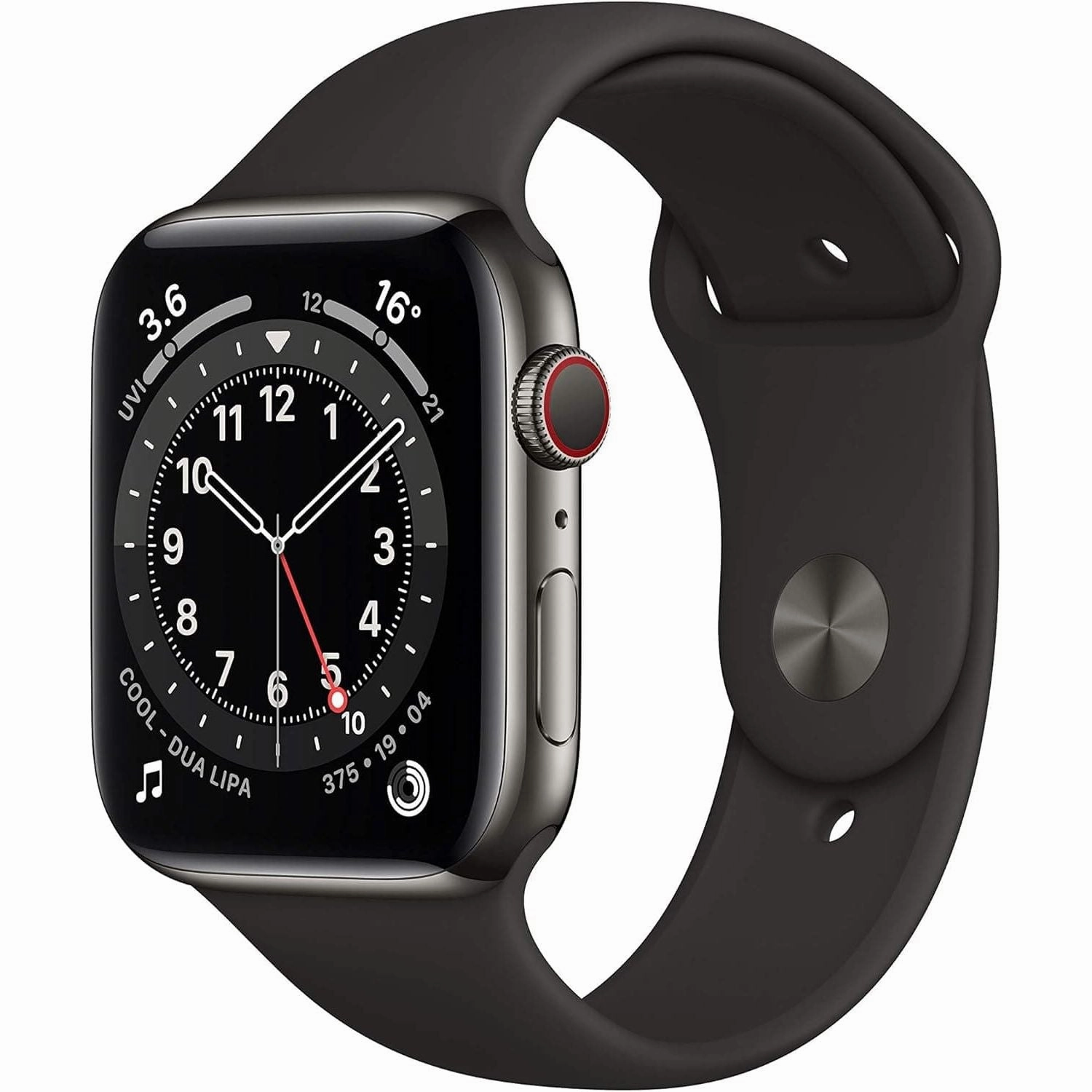 Apple Watch Series 6 GPS   Cellular, 44mm Graphite Stainless Steel Case with Black Sport Band - Regular nintendo switch oled, nintendo switch deals, joy-con accessories