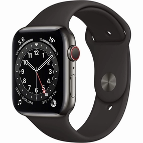 Apple Watch Series 6 GPS   Cellular, 44mm Graphite Stainless Steel Case with Black Sport Band - Regular nintendo switch oled, nintendo switch deals, joy-con accessories