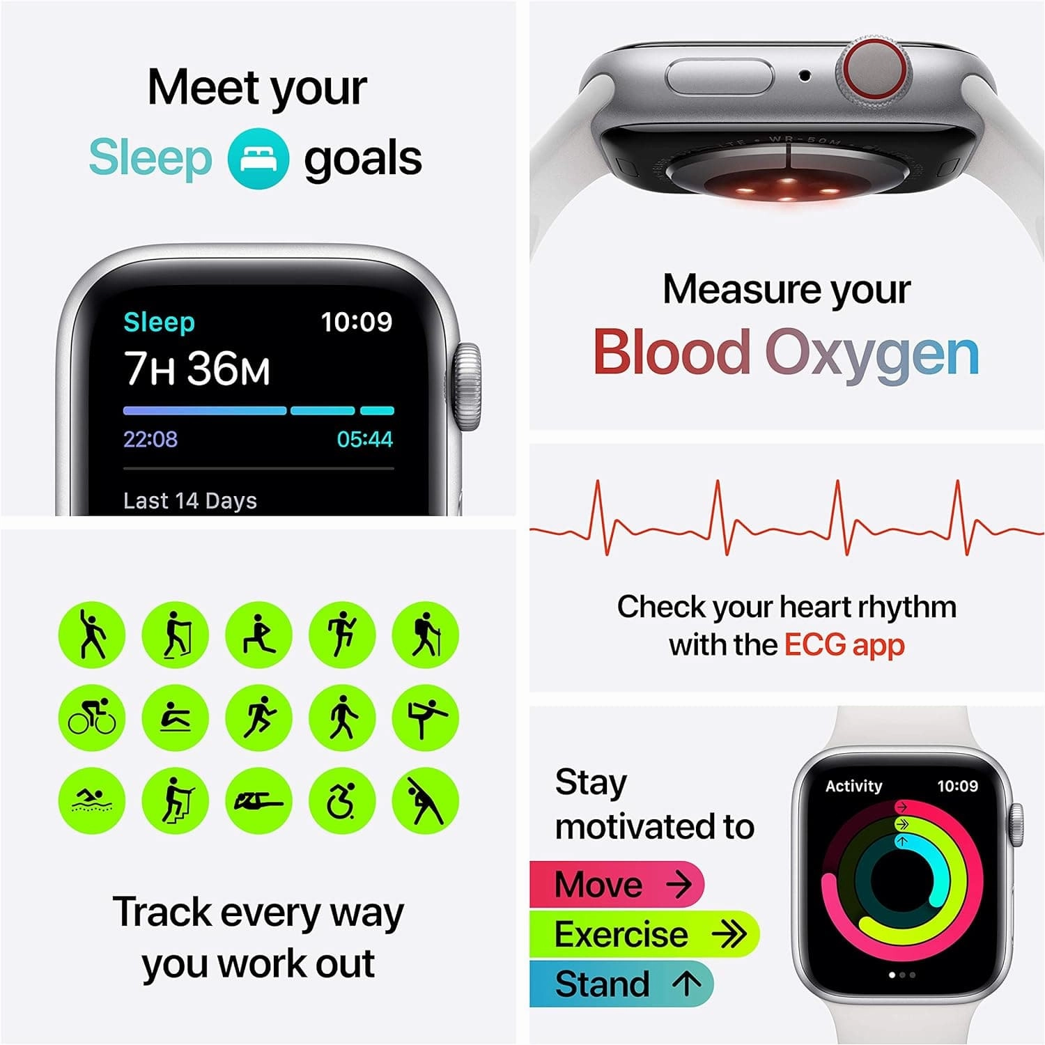Apple Watch Series 6 GPS   Cellular, 44mm Graphite Stainless Steel Case with Black Sport Band - Regular