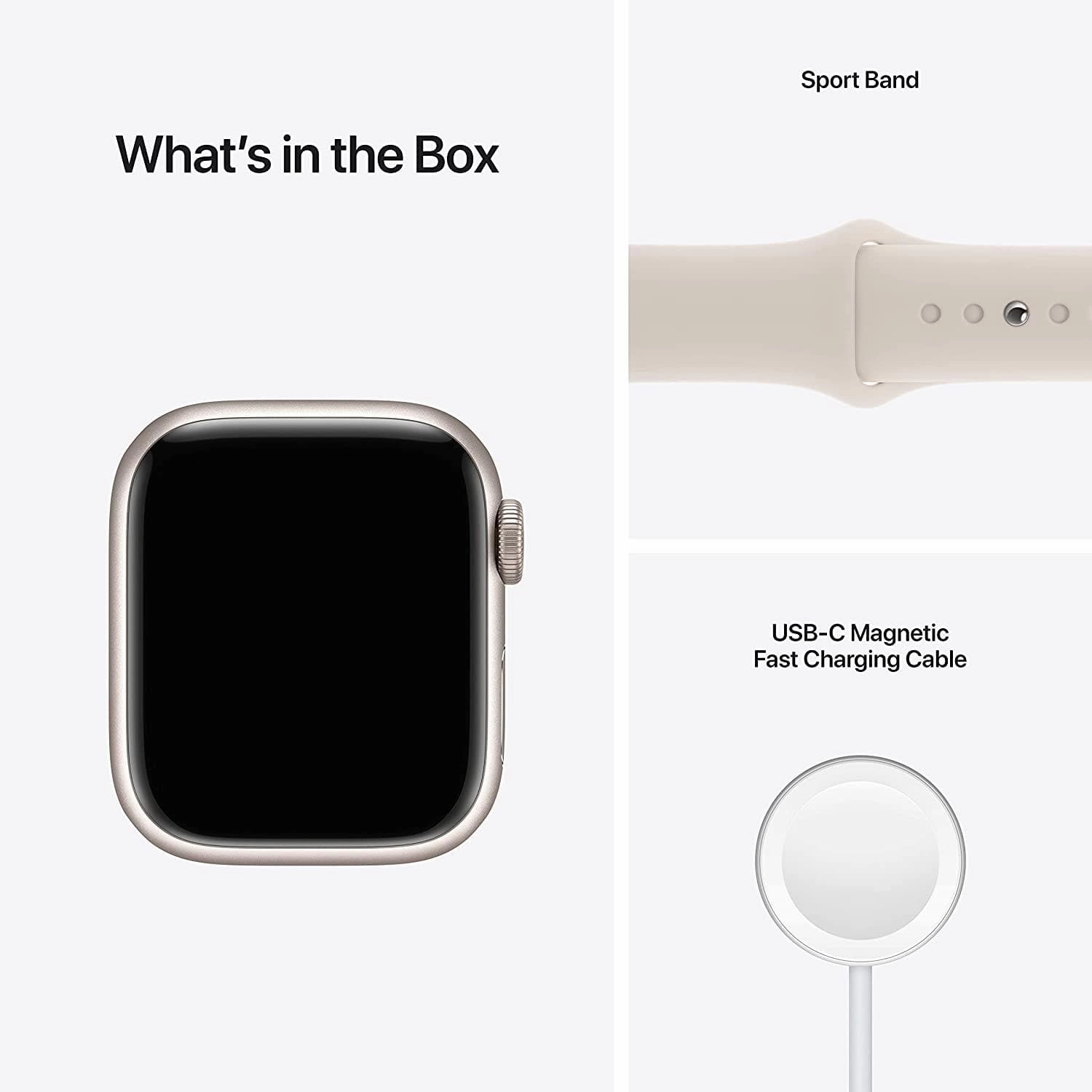Apple Watch Series 7 Cellular 41mm - Starlight Aluminium/Sport Band