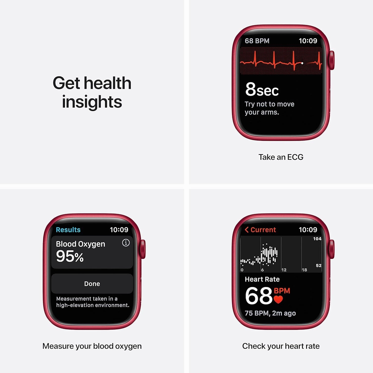 Apple Watch Series 7 (GPS, 45mm) - (PRODUCT)RED Aluminium Case with Sport Band - MKN23B/A