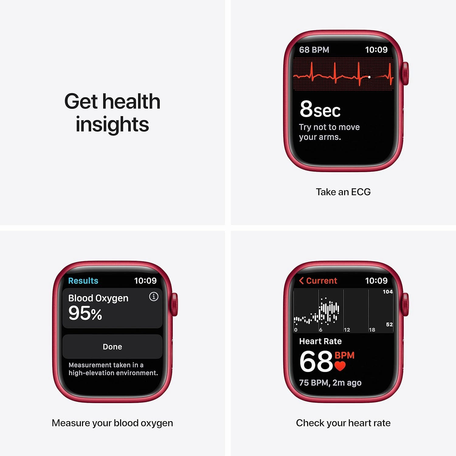 Apple Watch Series 7 (GPS, 45mm)  (PRODUCT)RED Aluminium Case with (PRODUCT)RED Sport Band  Advanced Health & Fitness Smartwatch