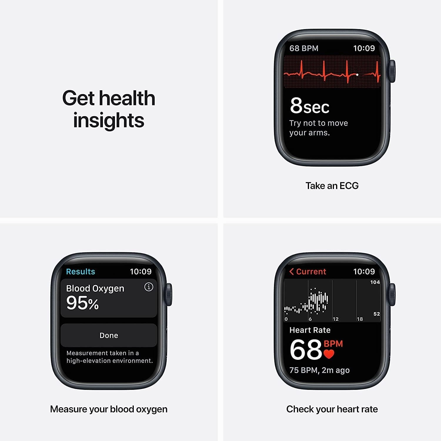 Apple Watch Series 7 (GPS, 45mm) - Starlight Aluminium Case with Starlight Sport Band - Regular