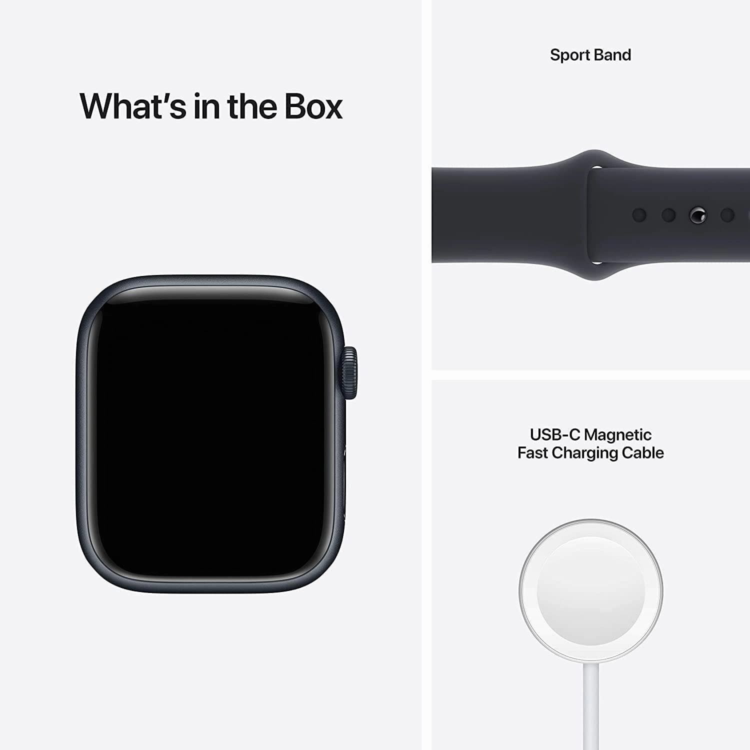 Apple Watch Series 7 (GPS, 45mm) - Starlight Aluminium Case with Starlight Sport Band - Regular