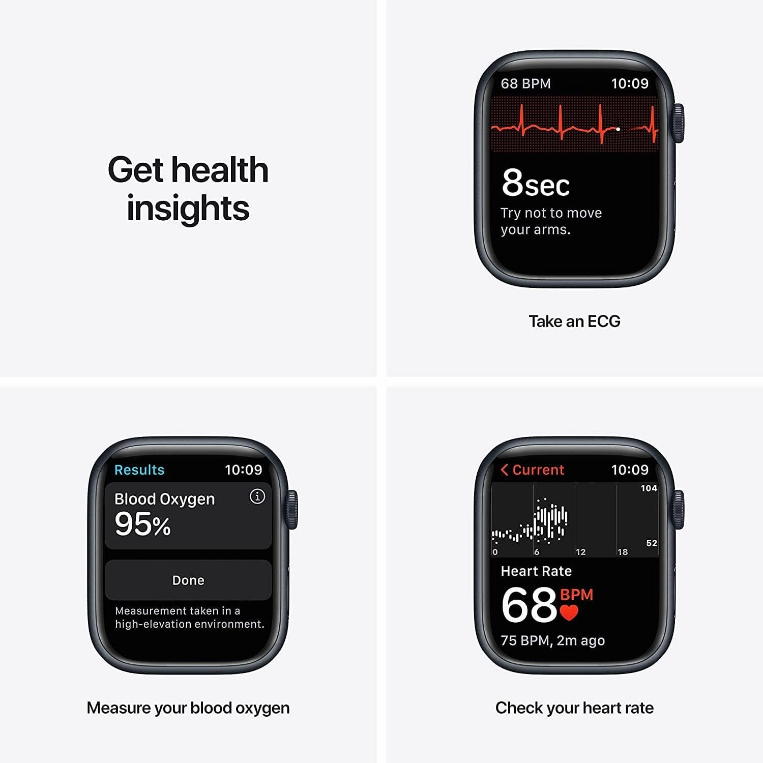 Apple Watch Series 7 (GPS, 45mm) - Starlight Aluminium Case with Starlight Sport Band - Regular