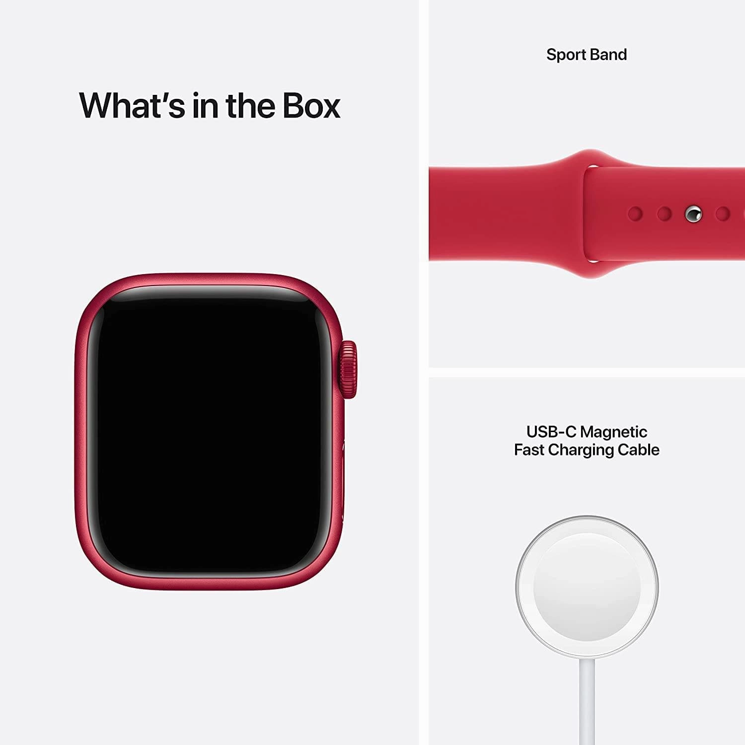 Apple Watch Series 7 (GPS   Cellular, 41mm) - (PRODUCT)RED Aluminium Case with (PRODUCT)RED Sport Band - Regular