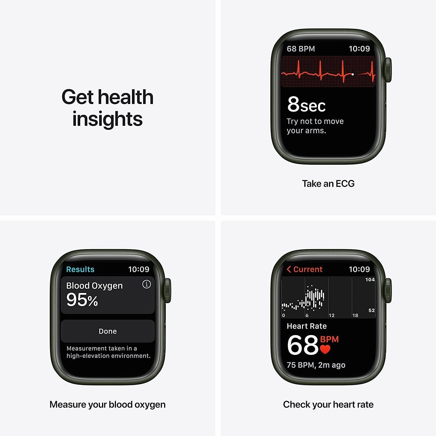 Apple Watch Series 7 (GPS   Cellular), 41mm Green Aluminium Case with Clover Sport Band