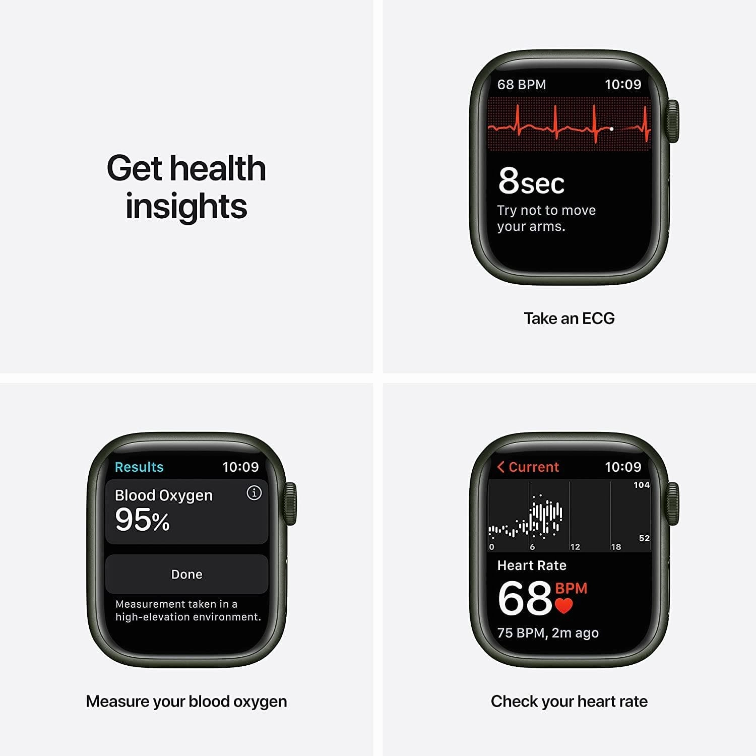Apple Watch Series 7 (GPS   Cellular), 41mm Green Aluminium Case with Clover Sport Band