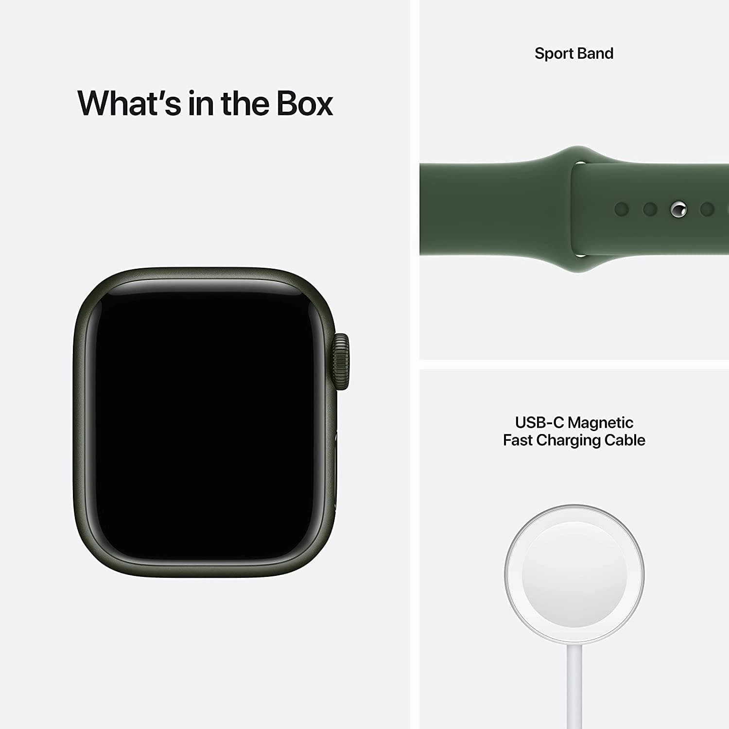 Apple Watch Series 7 (GPS   Cellular), 41mm Green Aluminium Case with Clover Sport Band