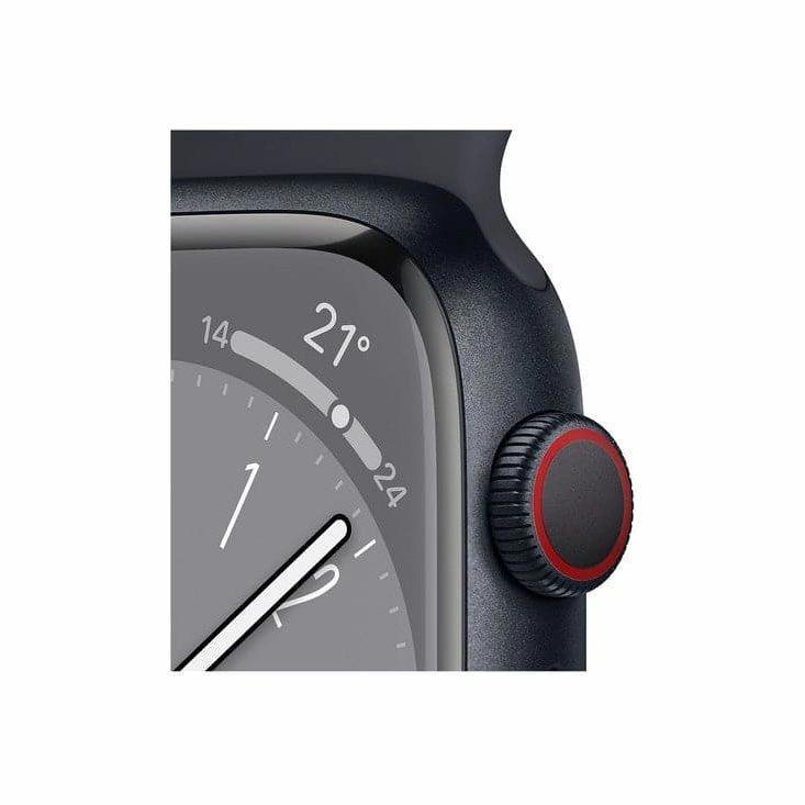 Apple Watch Series 8  (GPS   Cellular) 45mm - Midnight Aluminium Case with Midnight Sport Band Smart Watch
