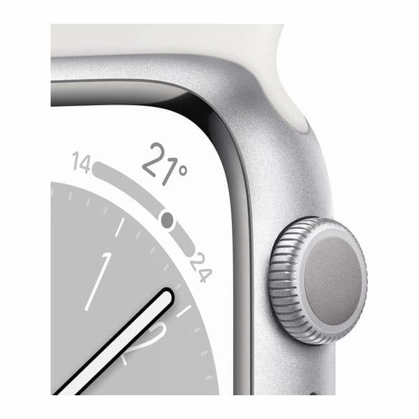 Apple Watch Series 8 GPS 41mm Alu Case/White Sport Band - MP6K3B/A