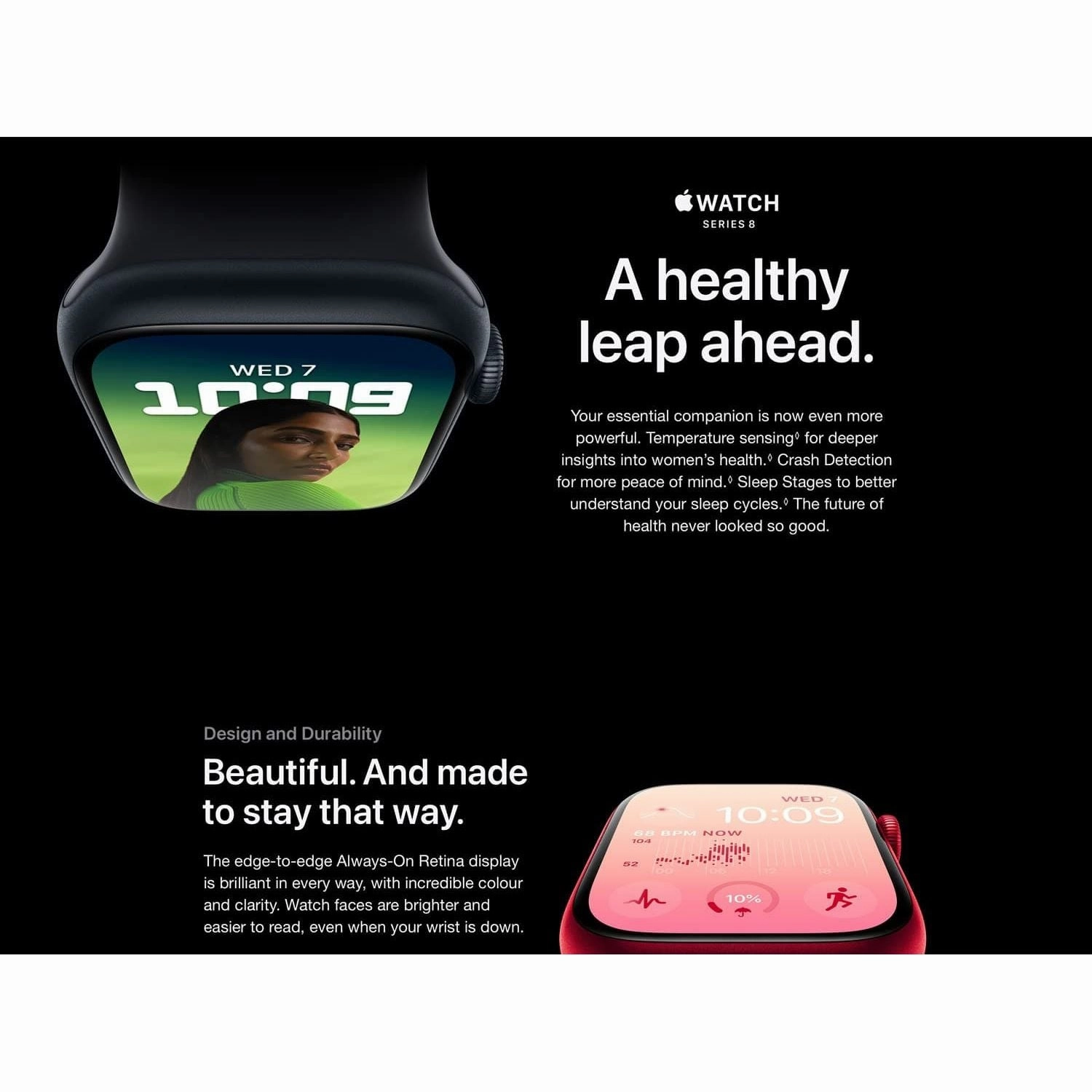 Apple Watch Series 8 GPS 45mm Alu Case/Midnight Sport Band