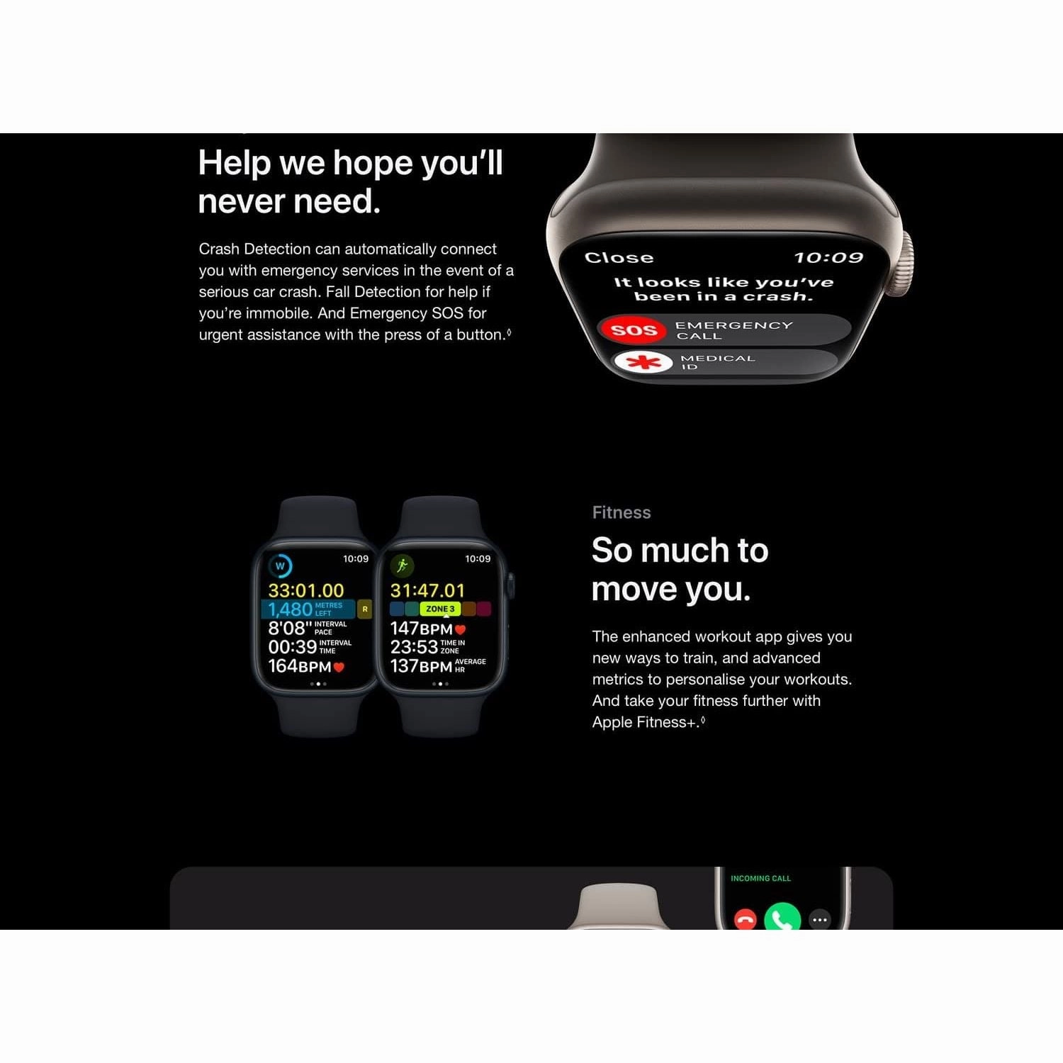 Apple Watch Series 8 GPS 45mm Alu Case/Midnight Sport Band
