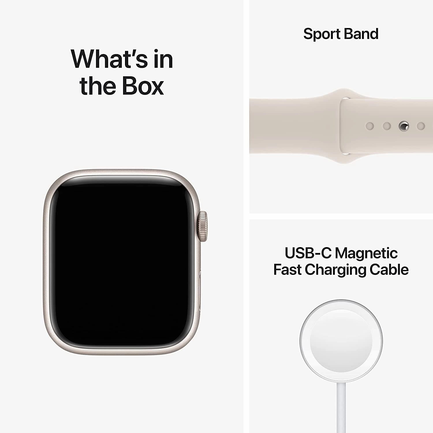 Apple Watch Series 8 GPS 45mm Starlight Alu Case/Starlight Sport Band - MNP23B/A