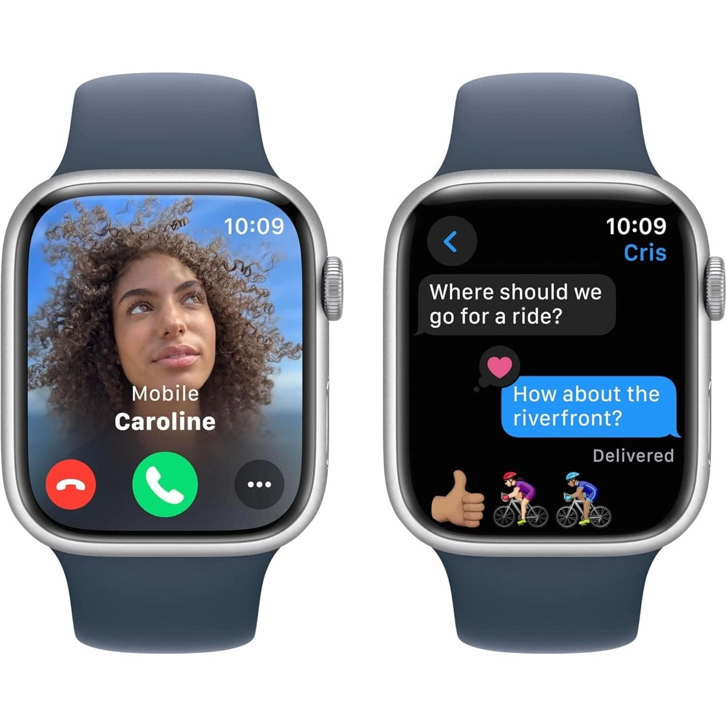 Apple Watch Series 9 (45mm GPS   Cellular) - Silver Aluminium Case with White Band