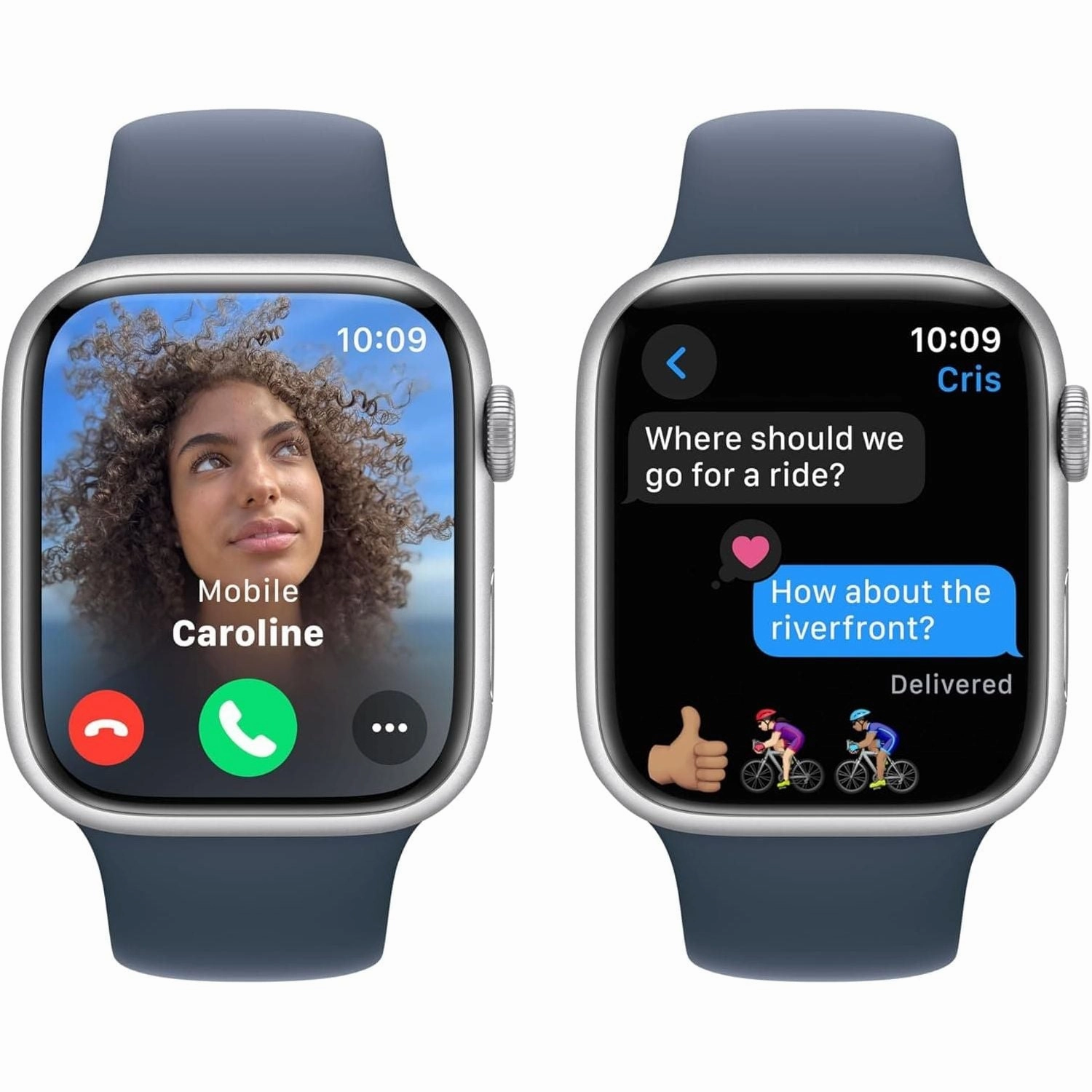 Apple Watch Series 9 (45mm GPS   Cellular) - Silver Aluminium Case with White Band