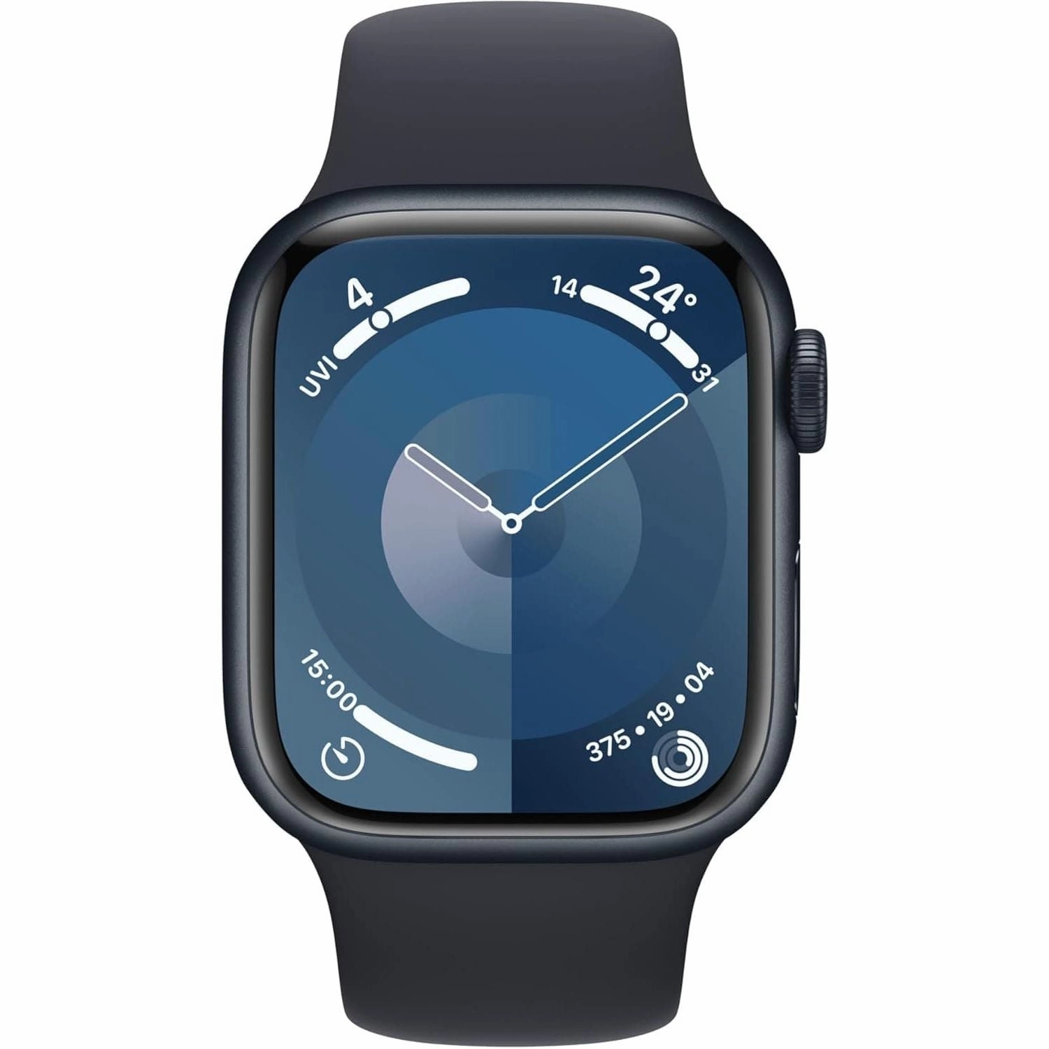 Apple Watch Series 9 [GPS 41mm] Smartwatch with Midnight Aluminum Case with Midnight Sport Band S/M