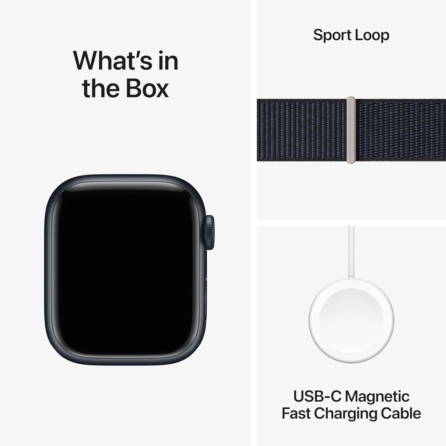 Apple Watch Series 9 [GPS 41mm] Smartwatch with Midnight Aluminum Case with Midnight Sport Loop One Size