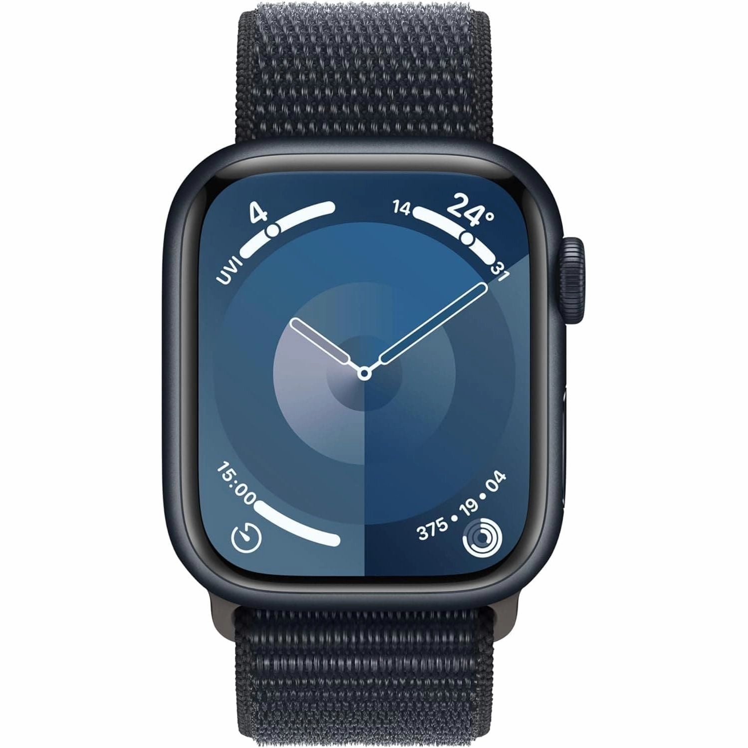 Apple Watch Series 9 [GPS 41mm] Smartwatch with Midnight Aluminum Case with Midnight Sport Loop One Size