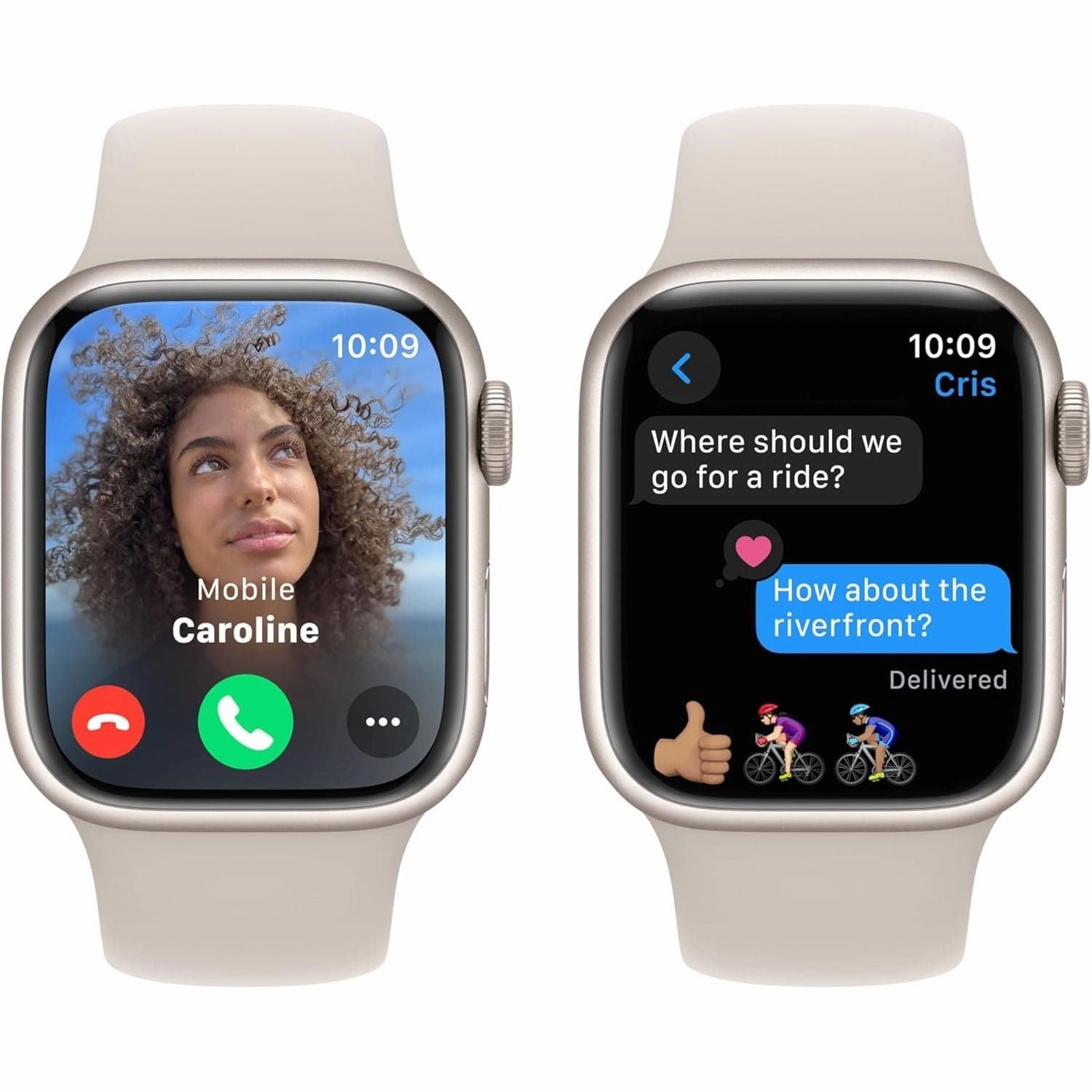 Apple Watch Series 9 [GPS 41mm] Smartwatch with Starlight Aluminum Case with Starlight Sport Band S/M. Fitness Tracker, Blood Oxygen & ECG Apps, Always-On Retina Display, Water Resistant