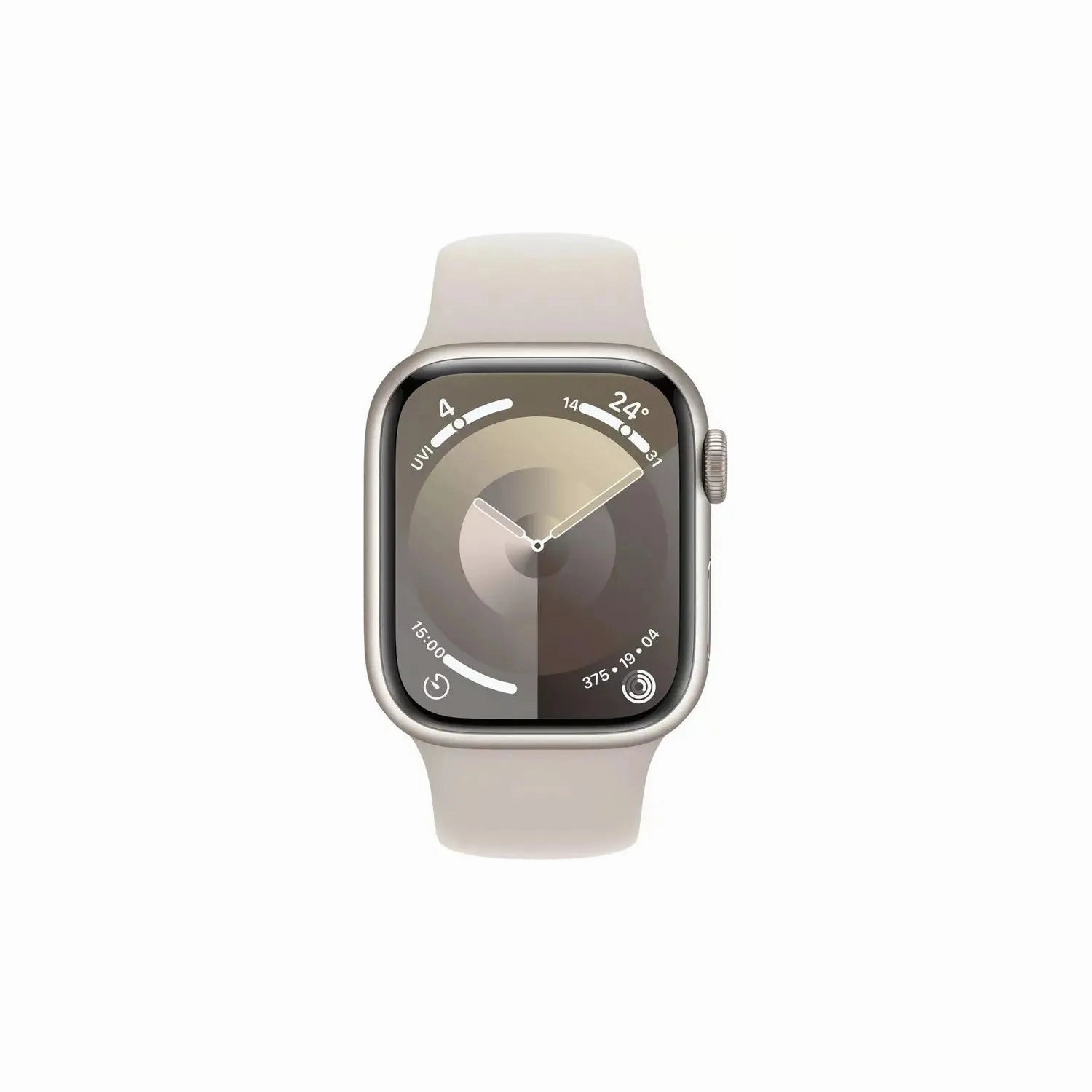 Apple Watch Series 9 [GPS, 45mm] Smartwatch - Starlight Aluminium Case with Starlight Sport Band (M/L)
