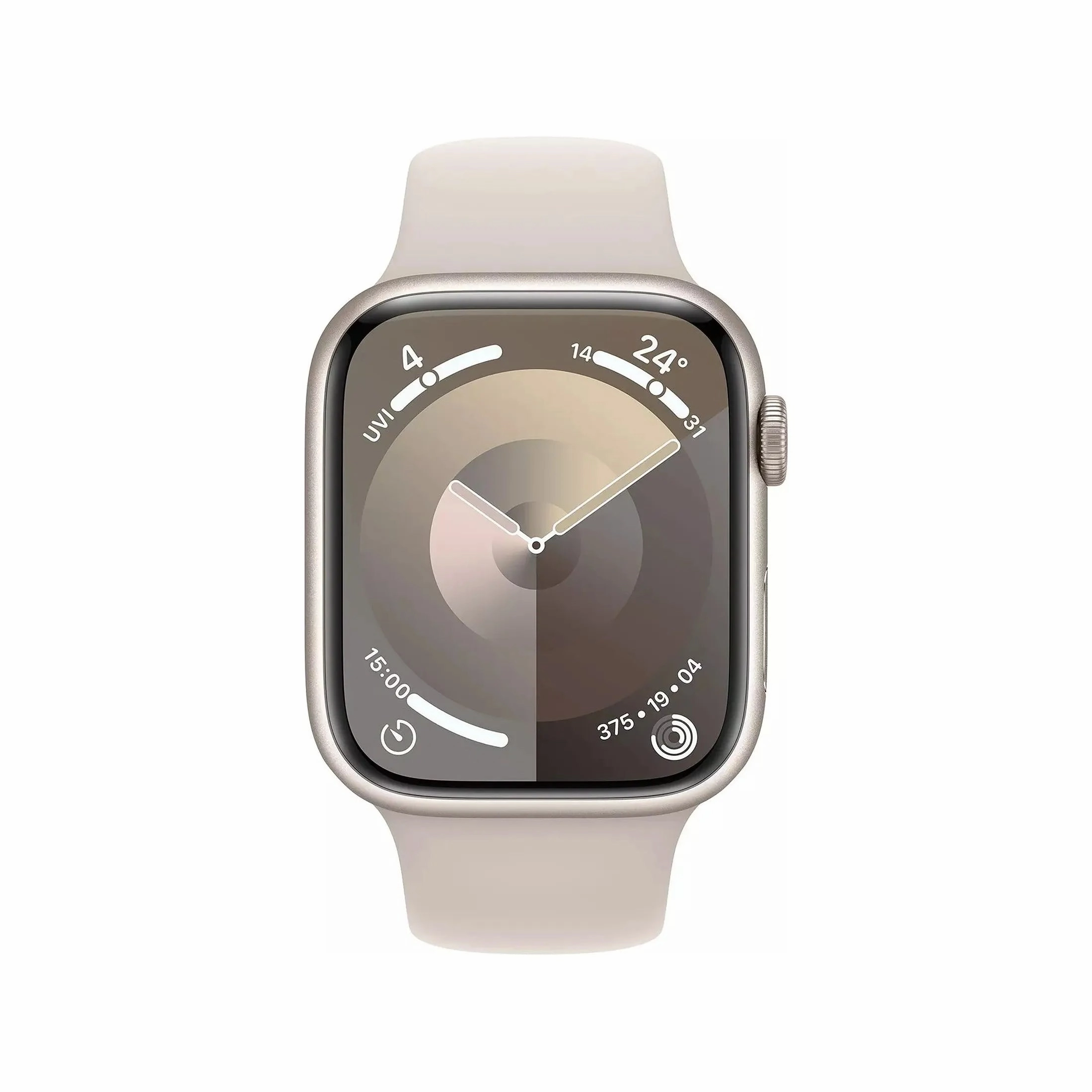Apple Watch Series 9 (GPS) - 45mm Aluminium Case, Starlight Sport Band