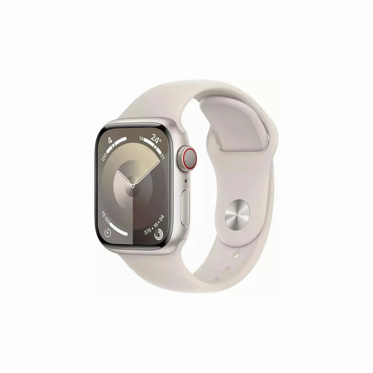 Apple Watch Series 9 GPS   Cellular, 41mm Starlight Aluminium Case with Starlight Sport Band, S/M