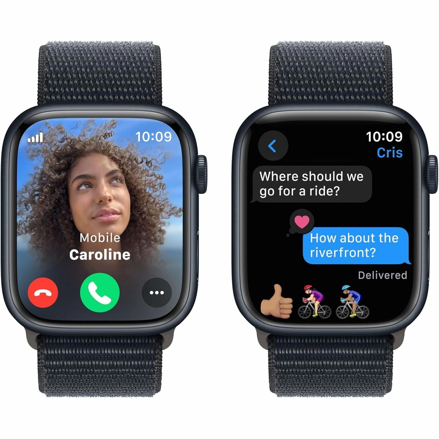Apple Watch Series 9 (GPS   Cellular) 45mm - Midnight Aluminum Case, Midnight Sport Loop, One Size