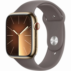 Apple Watch Series 9 (GPS   Cellular) - 41mm Gold Stainless Steel Case with Clay Sport Band nintendo switch oled, nintendo switch deals, joy-con accessories