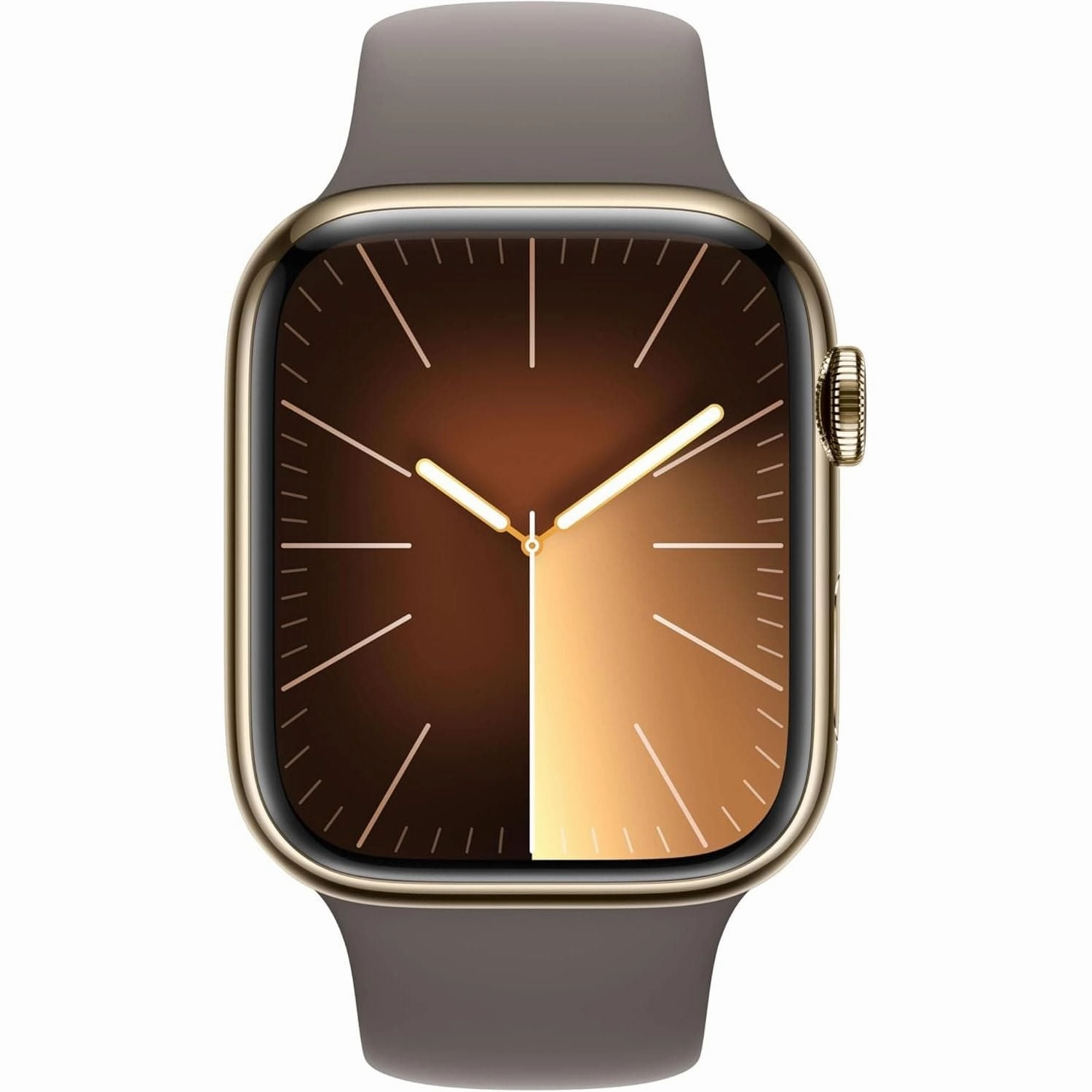 Apple Watch Series 9 (GPS   Cellular) - 41mm Gold Stainless Steel Case with Clay Sport Band