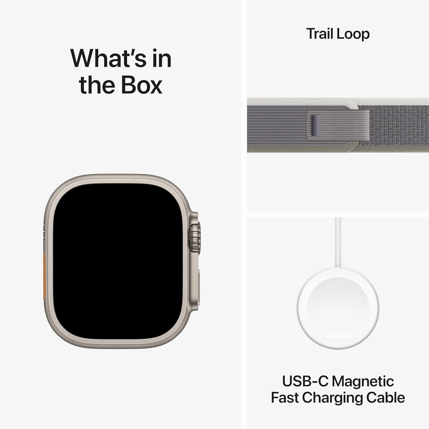 Apple Watch Ultra 2 (49mm, GPS   Cellular) - Titanium Case, Trail Loop (Green/Grey, S/M), Precision GPS, Action Button, Extended Battery, Eco-Friendly