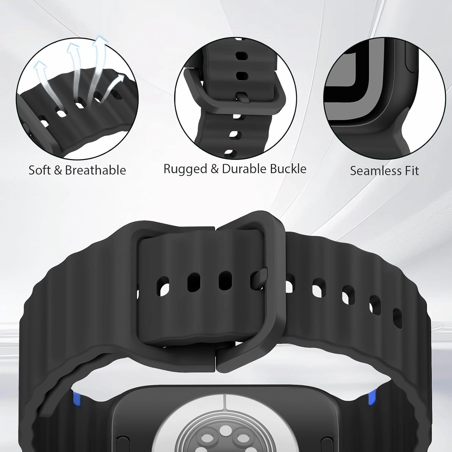 Apple Watch Ultra 2 GPS   Cellular 49mm - Black Rugged Titanium Case, Sports Watch with Black Sports Straps