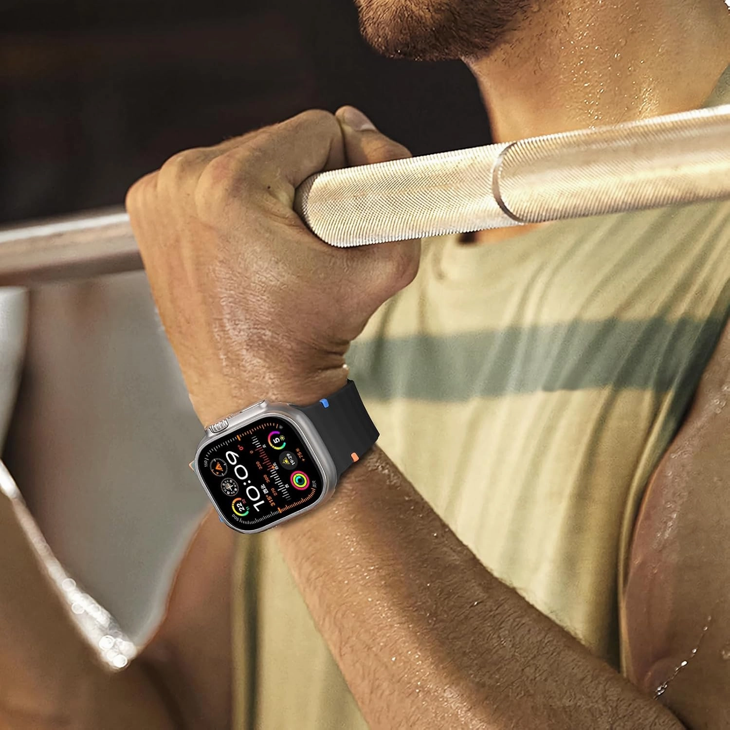 Apple Watch Ultra 2 GPS   Cellular 49mm - Black Rugged Titanium Case, Sports Watch with Black Sports Straps