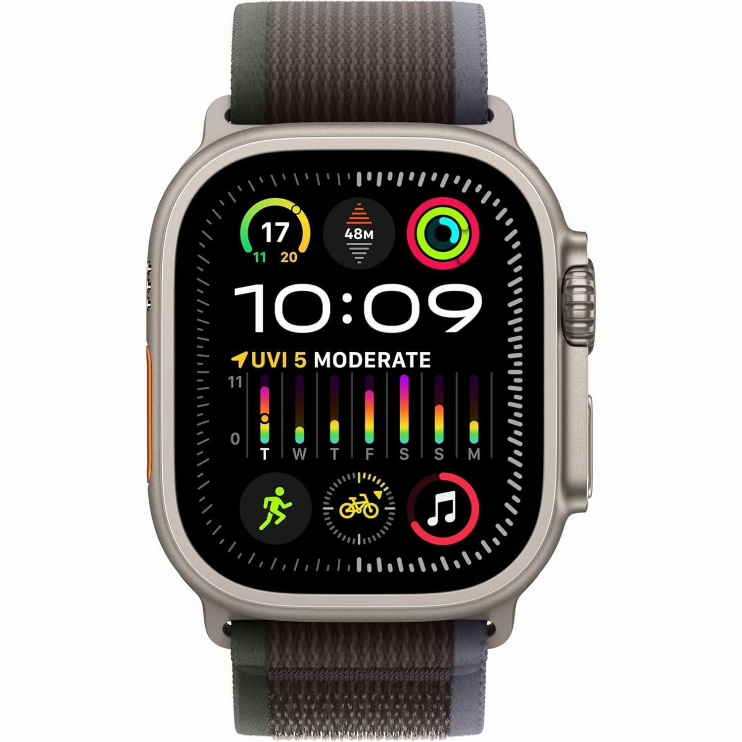Apple Watch Ultra 2 [GPS   Cellular 49mm] Smartwatch with Rugged Titanium Case & Blue/Black Trail Loop M/L