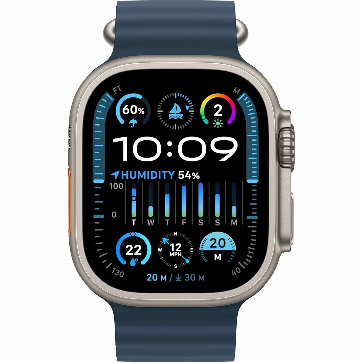 Apple Watch Ultra 2 [GPS   Cellular 49mm] Smartwatch with Rugged Titanium Case & Blue Ocean Band
