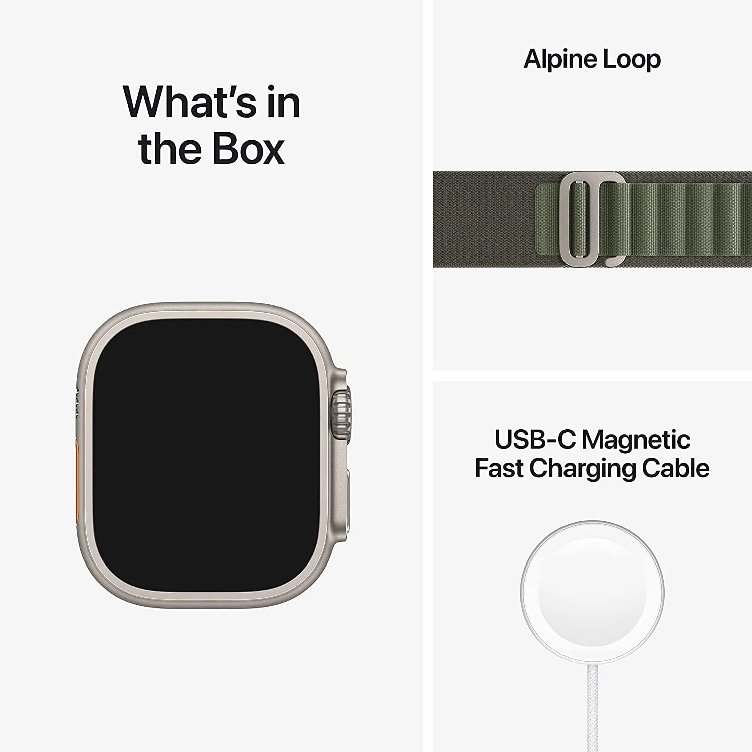 Apple Watch Ultra (GPS   Cellular), 49mm Titanium Case with Green Alpine Loop
