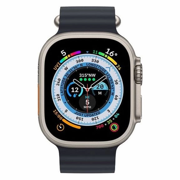 Apple Watch Ultra (GPS   Cellular), 49mm Titanium Case with Midnight Ocean Band