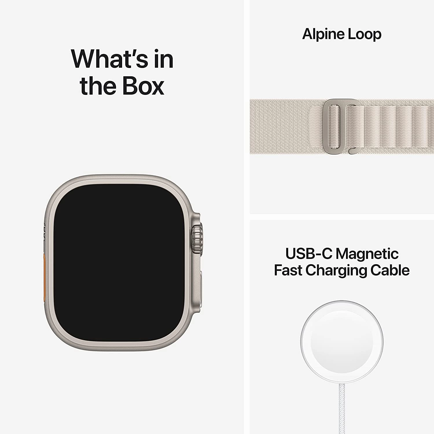 Apple Watch Ultra (GPS   Cellular), 49mm Titanium Case with Starlight Alpine Loop