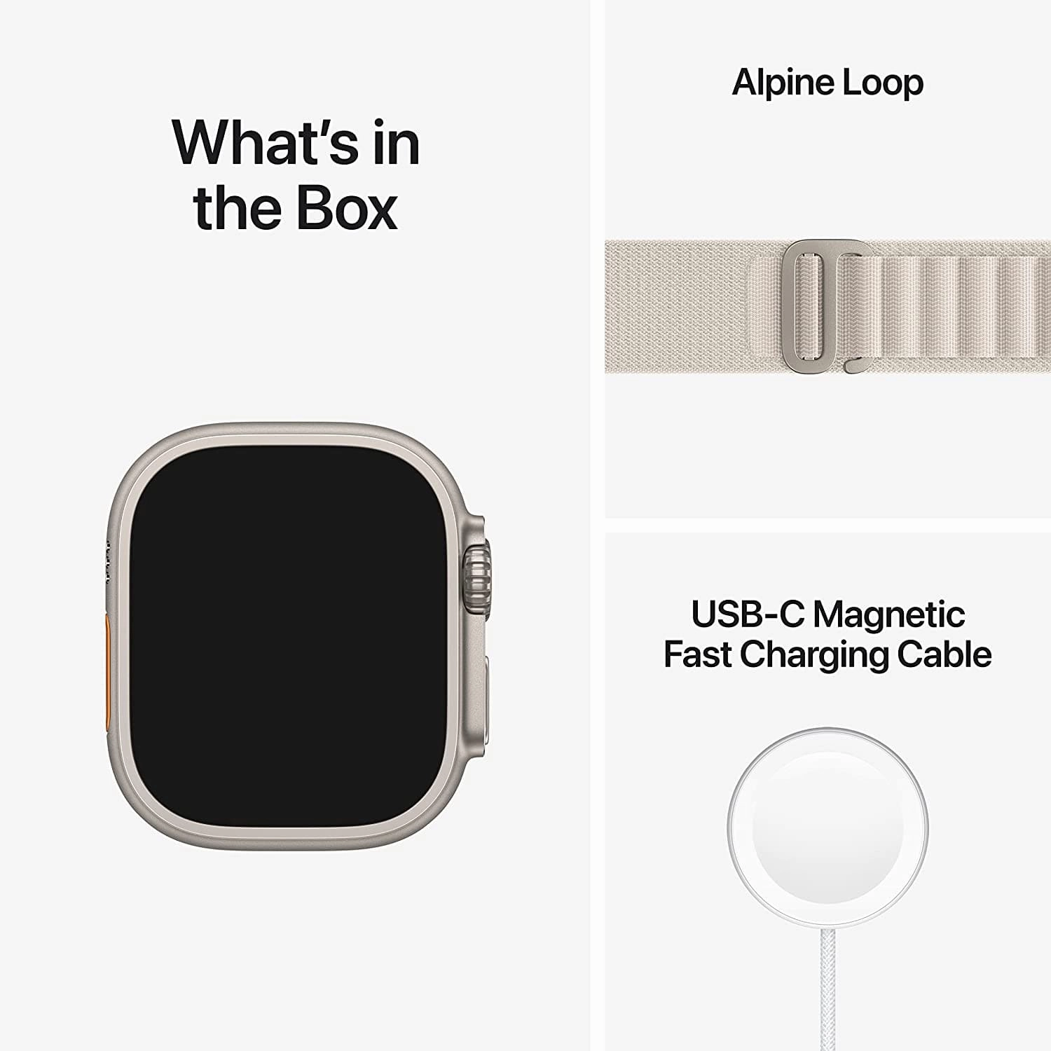 Apple Watch Ultra (GPS   Cellular), 49mm Titanium Case with Starlight Alpine Loop