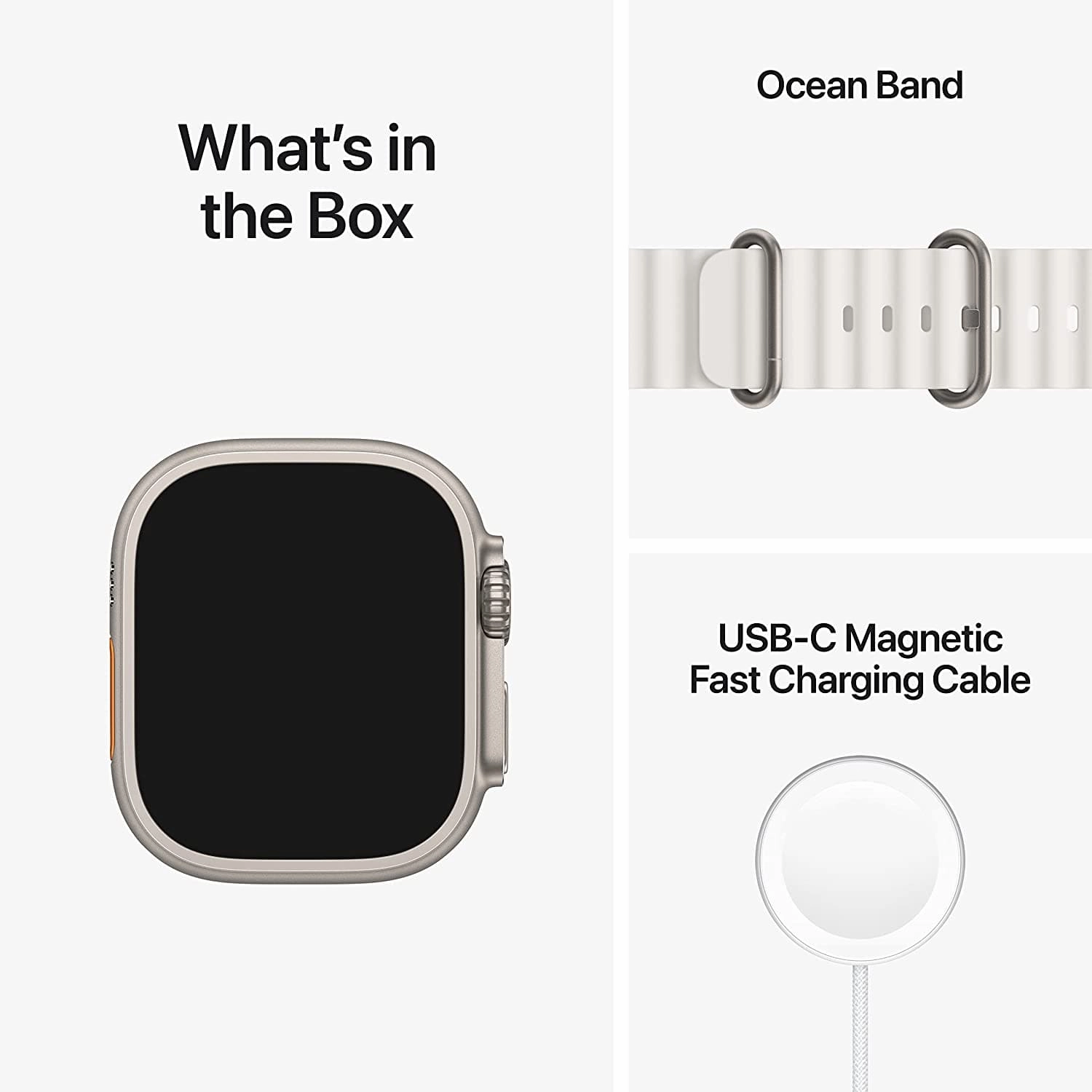 Apple Watch Ultra (GPS   Cellular), 49mm Titanium Case with White Ocean Band