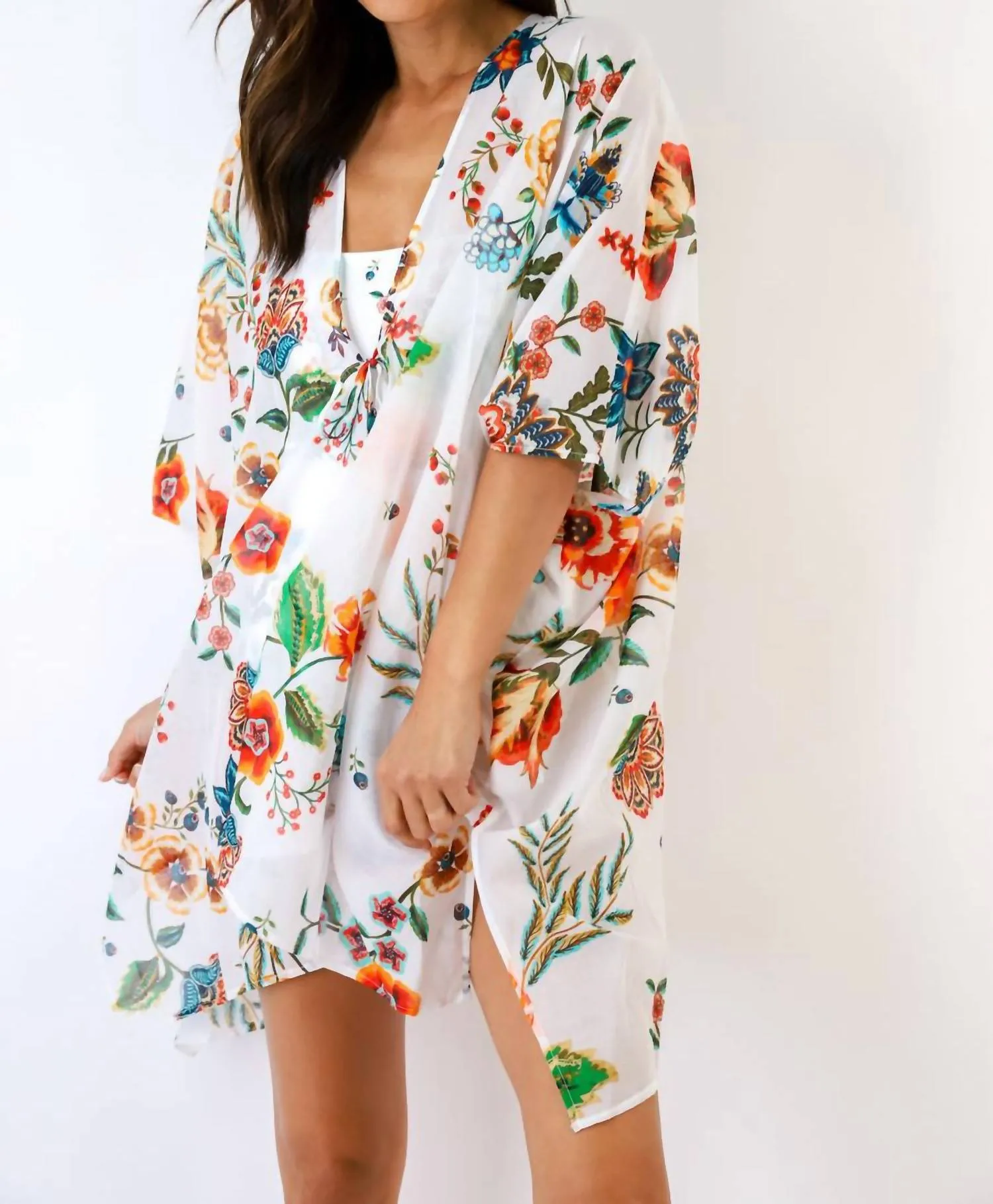 Ardella Cover Up Kimono In Multi