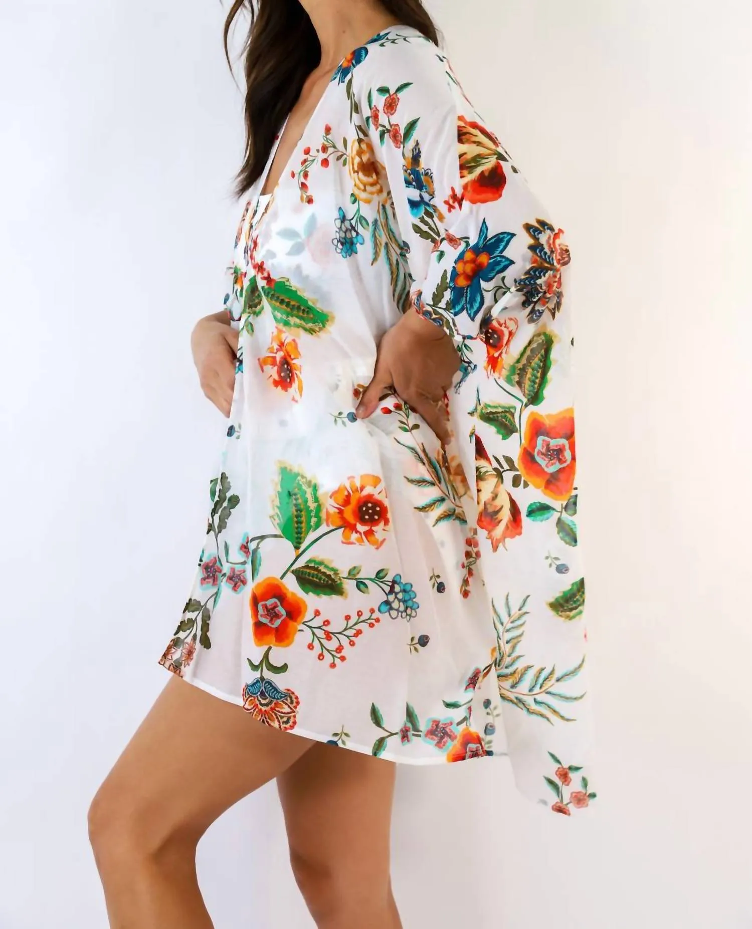 Ardella Cover Up Kimono In Multi
